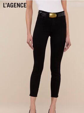 L'AGENCE Margot Black Cropped Skinny Jean 27